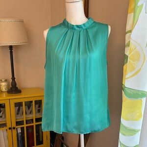 Notations Sleeveless Aqua Blouse